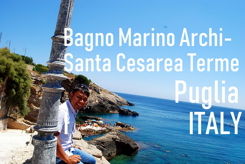 Bagno Marino Archi の入り口　サンタチェザーレ・テルメ旅行-Santa Cesarea Terme travel アドリア海、地中海を楽しむ